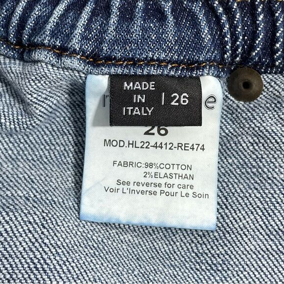 NWT Retrofête Carter Pant Jeans in Dark Bluejay Size 26 High Rise Barrel Jogger - Picture 11 of 13